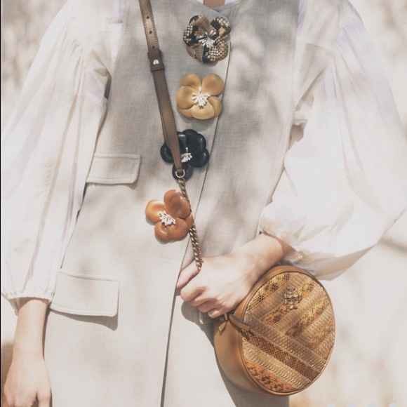 Authentic TORY BURCH SNAKE SKIN Leather top zip Crosby - Picture 15 of 15